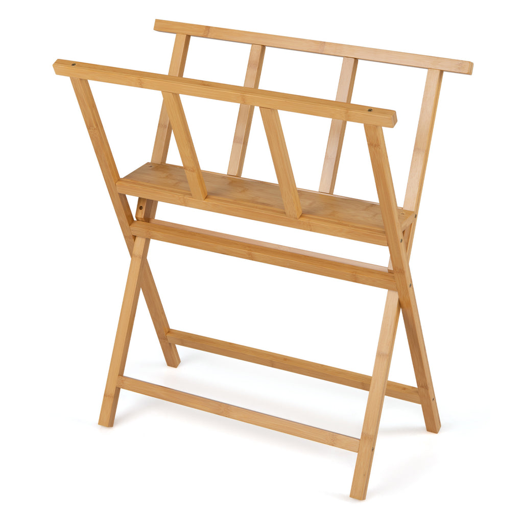 Bamboo Art Print Rack for Canvas Storage and Display-Natrual