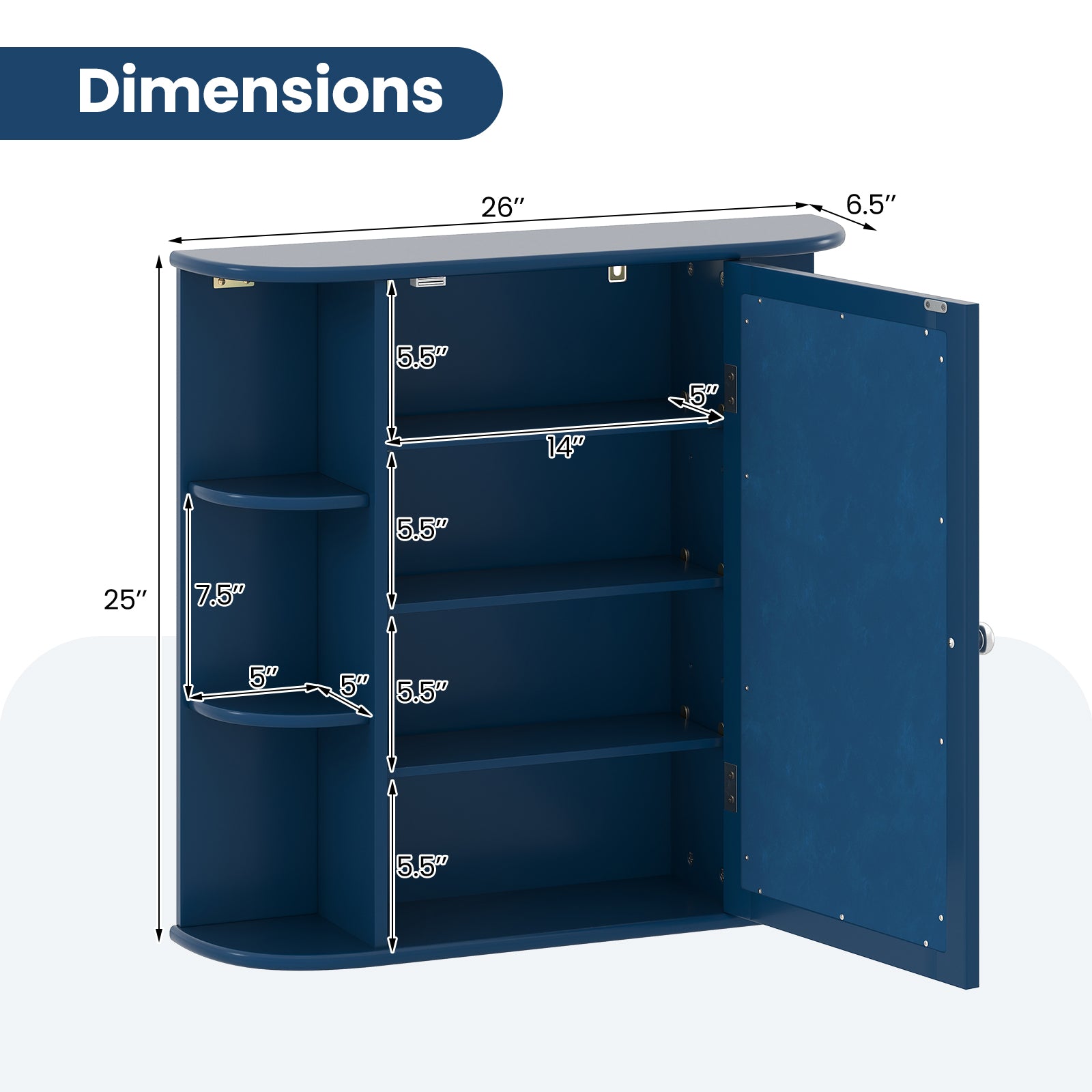 Bathroom Cabinets - Prussian Blue Collection
