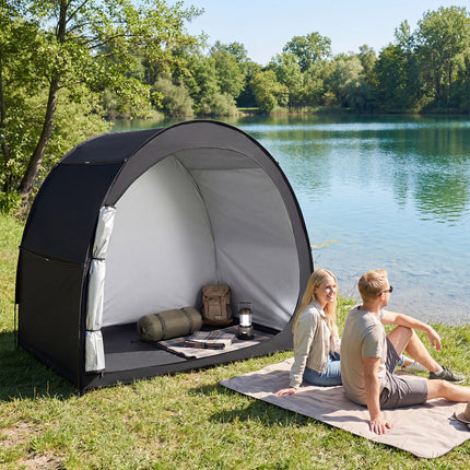 Bike Storage Tent Portable Bicycle Shed with Waterproof PU Coated Oxford Fabric-Black