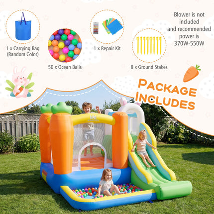 Bounce House for Kids 3-12 with Climbing Wall for Backyard Party
