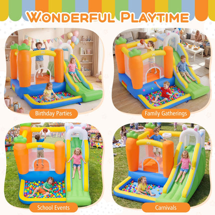 Bounce House for Kids 3-12 with Climbing Wall for Backyard Party