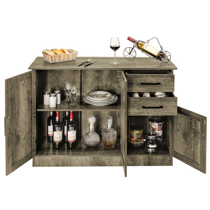 Buffet Storage Cabinet  Kitchen Sideboard with 2 Drawers-Gray