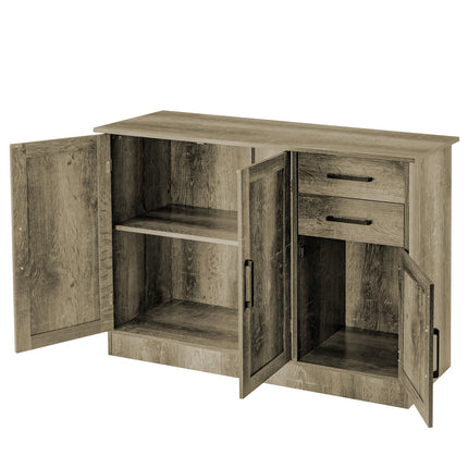 Buffet Storage Cabinet  Kitchen Sideboard with 2 Drawers-Gray