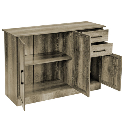 Buffet Storage Cabinet  Kitchen Sideboard with 2 Drawers-Gray