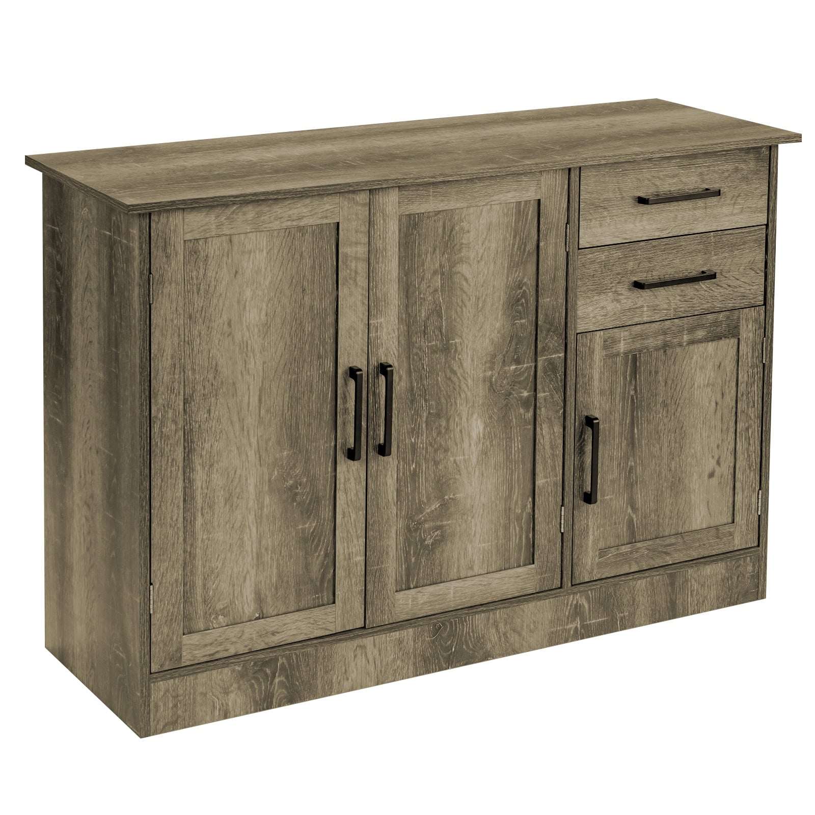 Buffet Storage Cabinet  Kitchen Sideboard with 2 Drawers-Gray