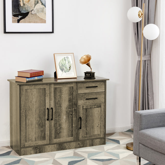 Buffet Storage Cabinet  Kitchen Sideboard with 2 Drawers-Gray