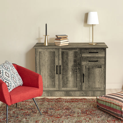 Buffet Storage Cabinet  Kitchen Sideboard with 2 Drawers-Gray