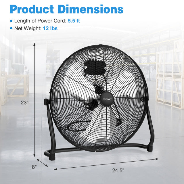 Commercial Dehumidifier and Heavy€‘Duty Metal Floor Fan Combo