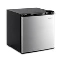 Compact Mini Fridge with 7-Level Adjustable Thermostat-Silver