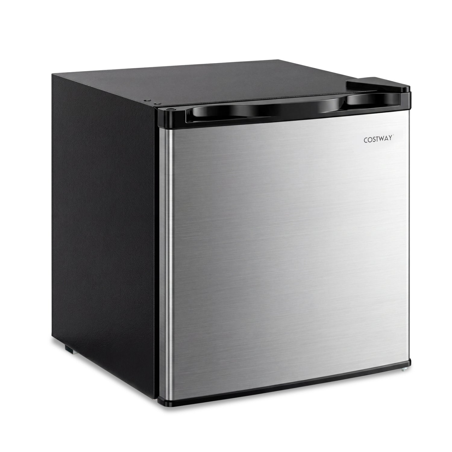 Compact Mini Fridge with 7-Level Adjustable Thermostat-Silver