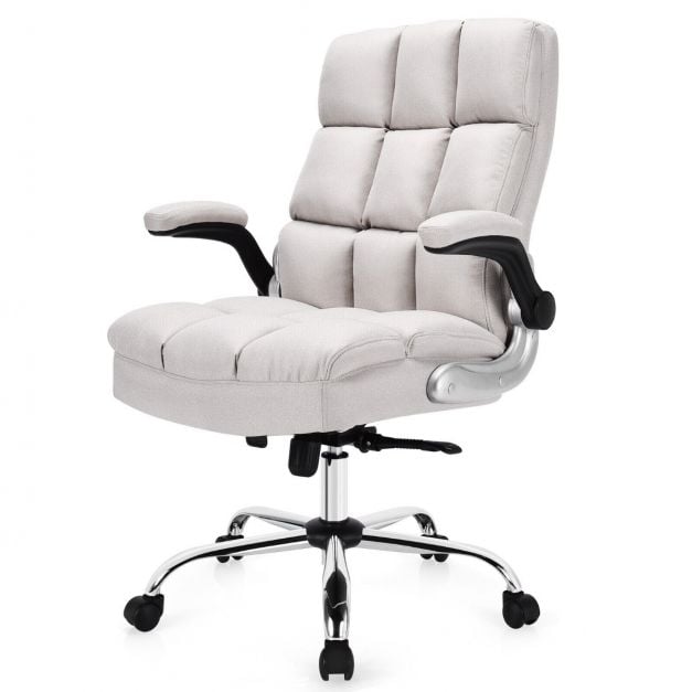 Compact Standing Desk and Executive Chair Set with Memory Heights