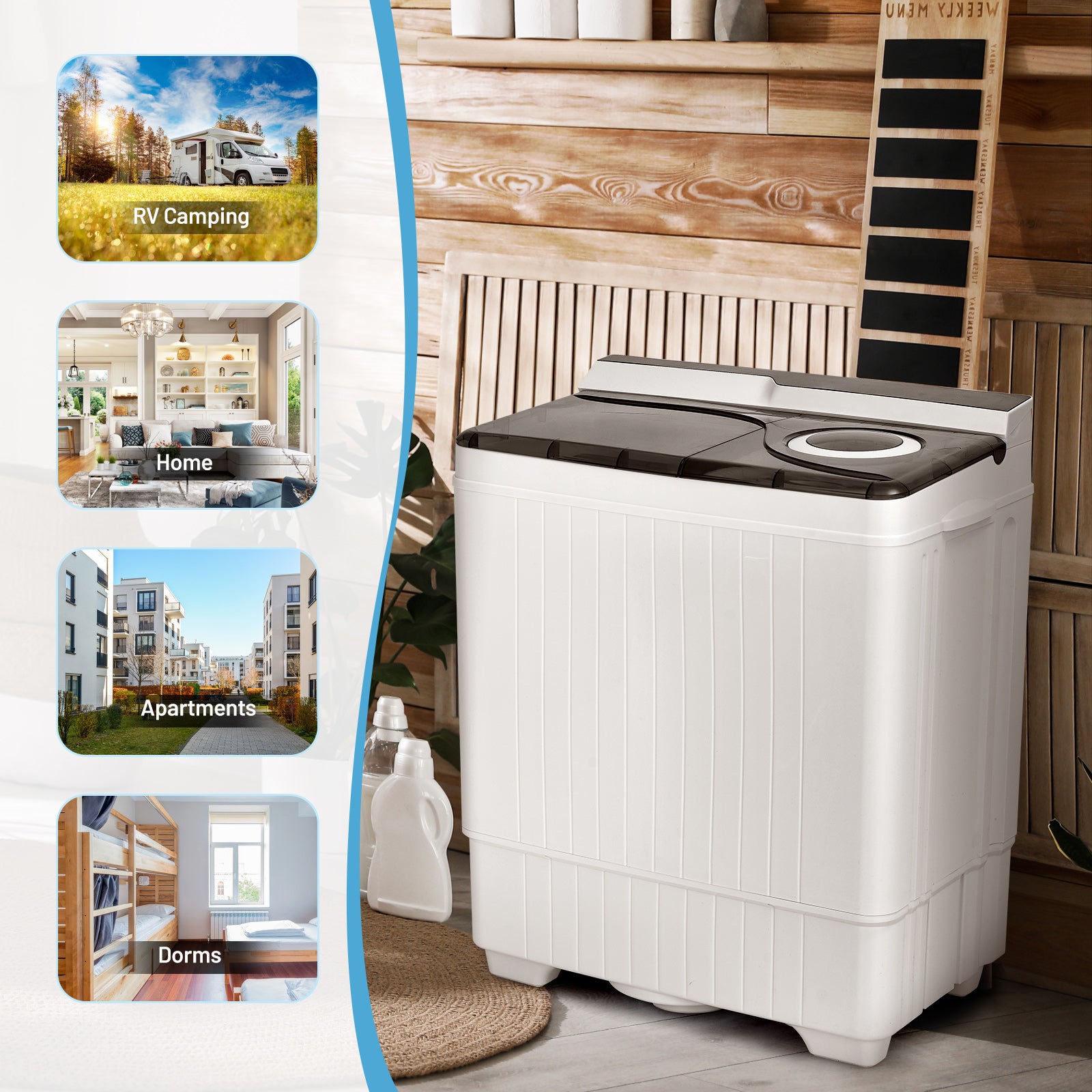 Compact Washer and Dryer Laundry Combo for Fast Household Laundry