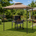Complete BBQ Station with 8x5 FT Waterproof Grill Gazebo and Outdoor Charcoal Grill