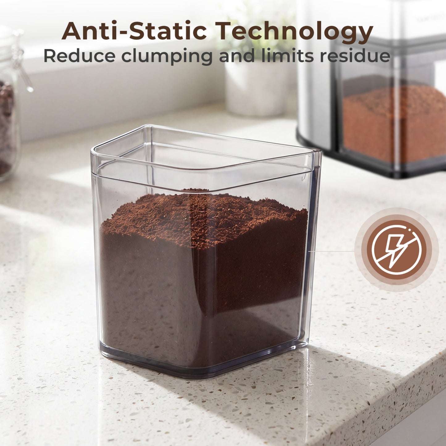 Conical Burr Coffee Grinder with 60 Precise Grinding Settings and Digital Display-Silver