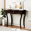 Console avec tiroir et cadre en bois massif – Espresso
