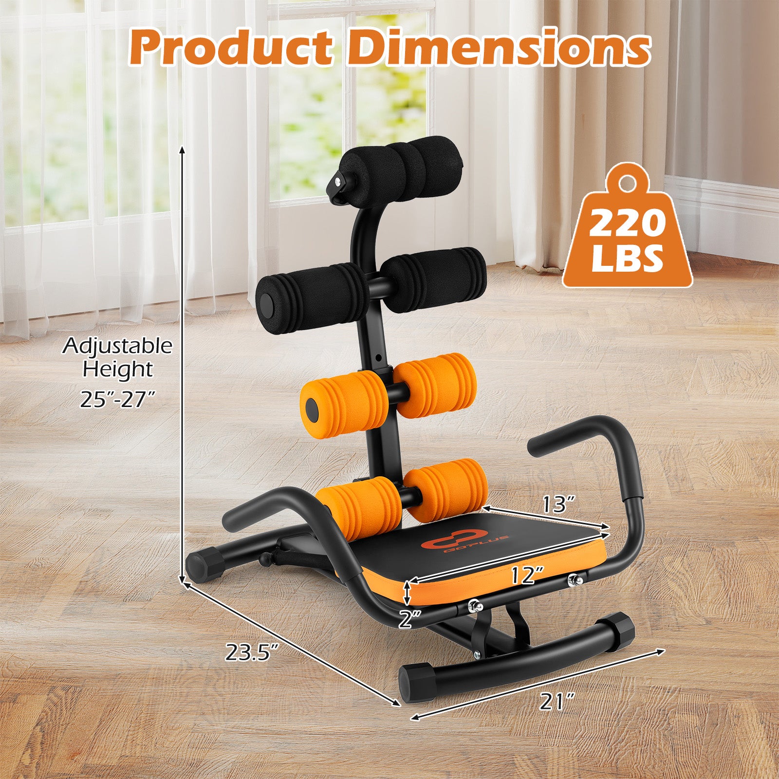 Core Fitness Abdominal Trainer Crunch Exercise Bench Machine