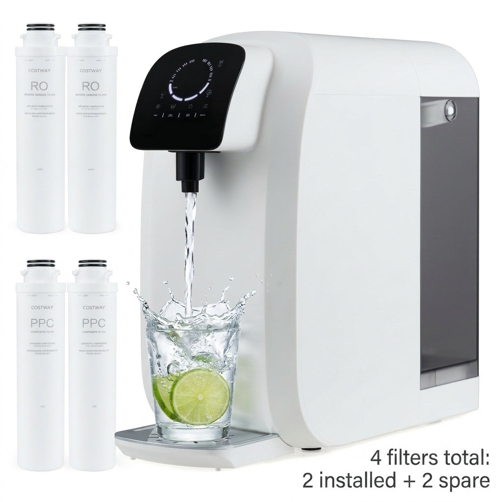 Countertop Reverse Osmosis Water Filtration System with Replacement Filter Bundle