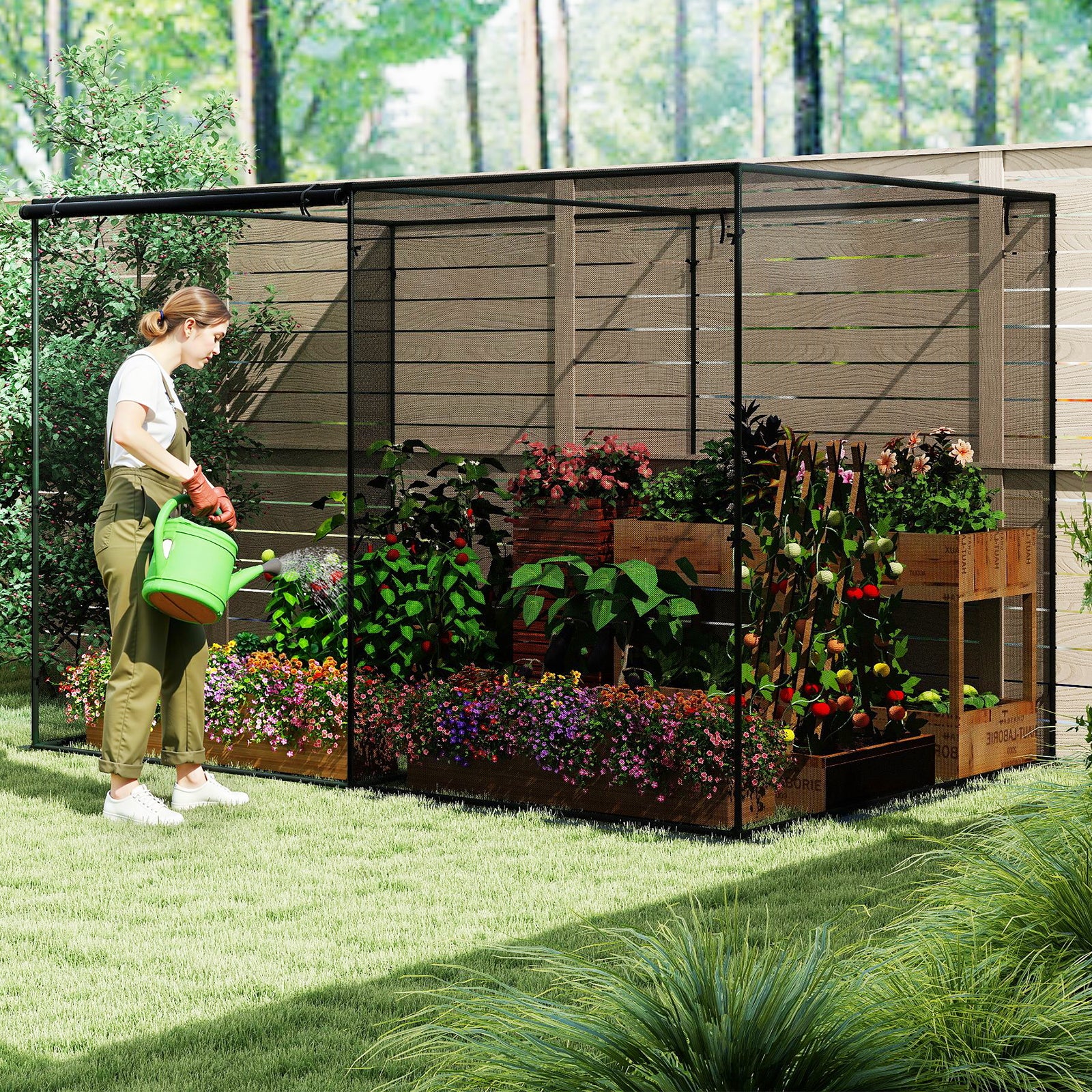 Crop Cages with 6 Ground Nails for Garden Plant