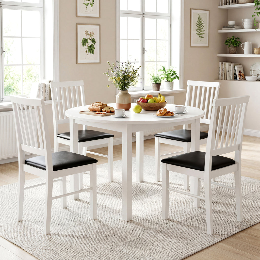 Dining Chairs Set of 2 Modern Mid Century Dining Room Chairs-White