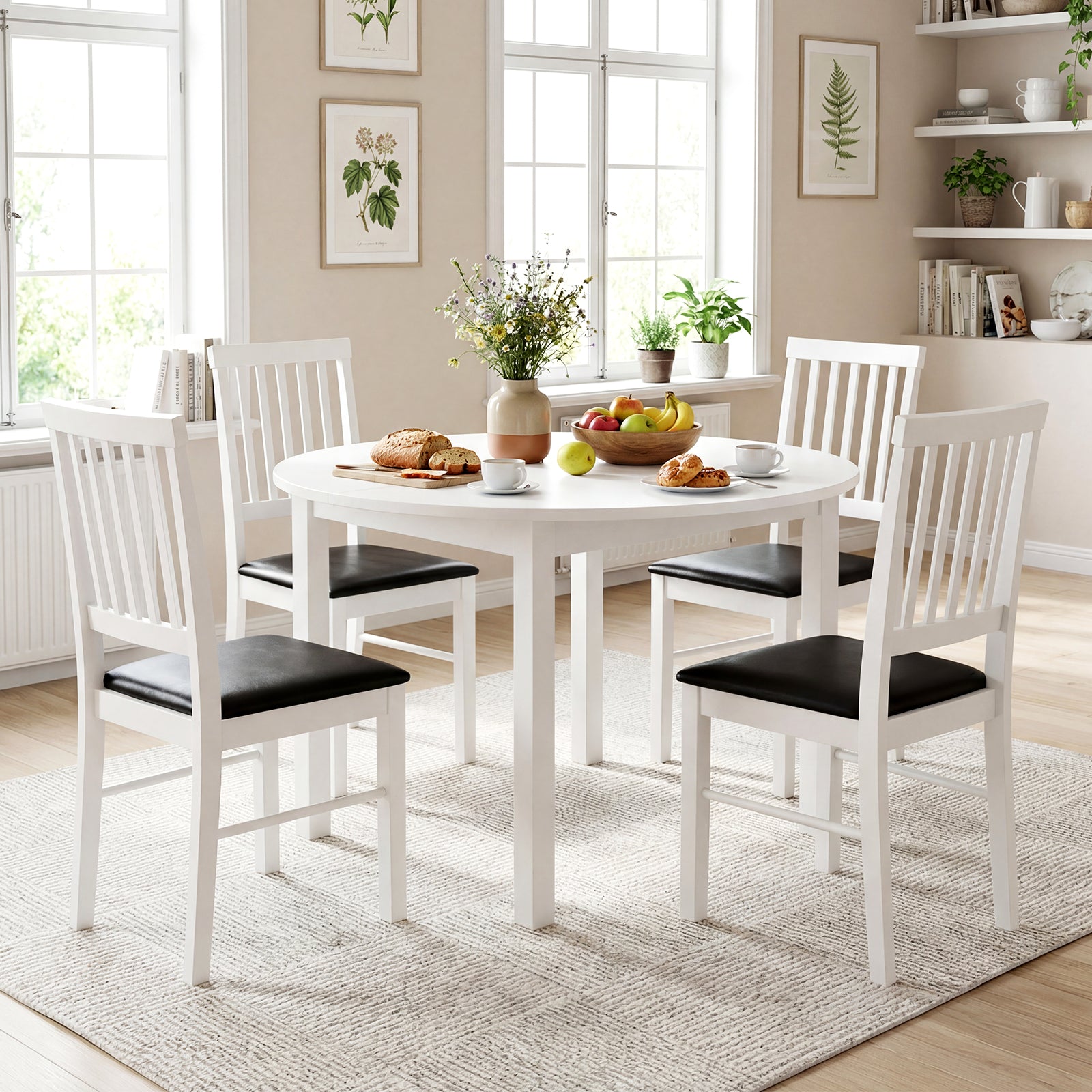 Dining Chairs Set of 2 Modern Mid Century Dining Room Chairs-White