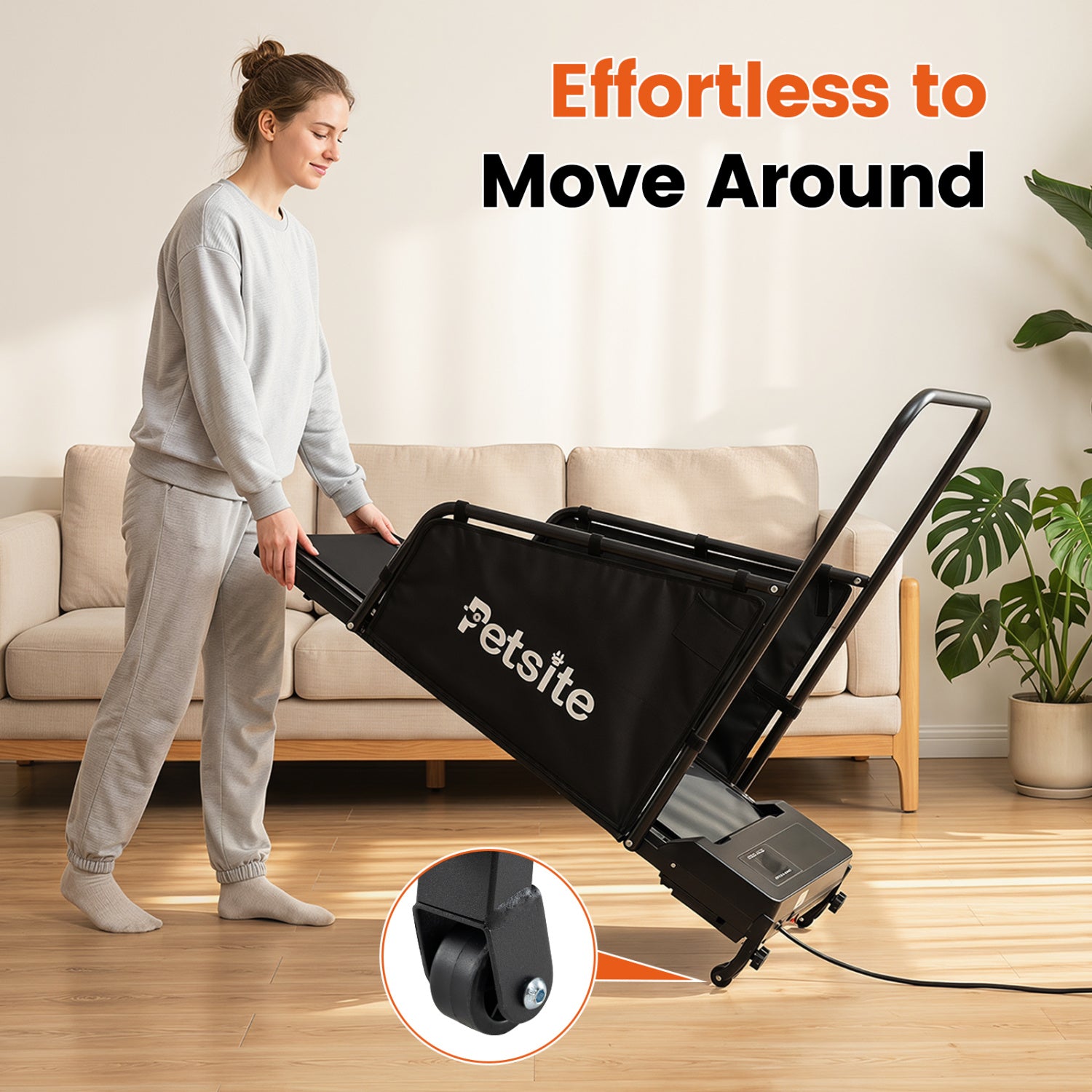 Dog Treadmill with Remote Control and LCD Display for Small Medium Dogs-Black
