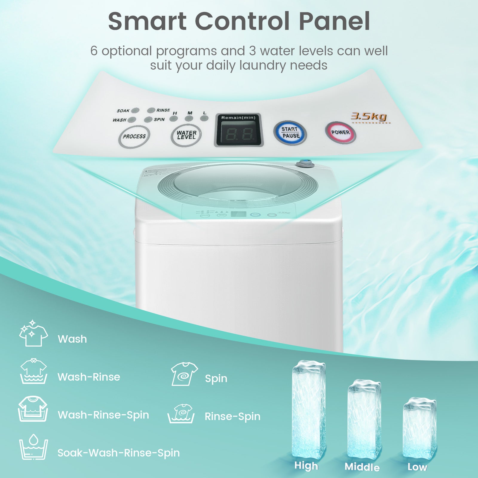 Electric Laundry Dryer and Full-Automatic Washing Machine Combo