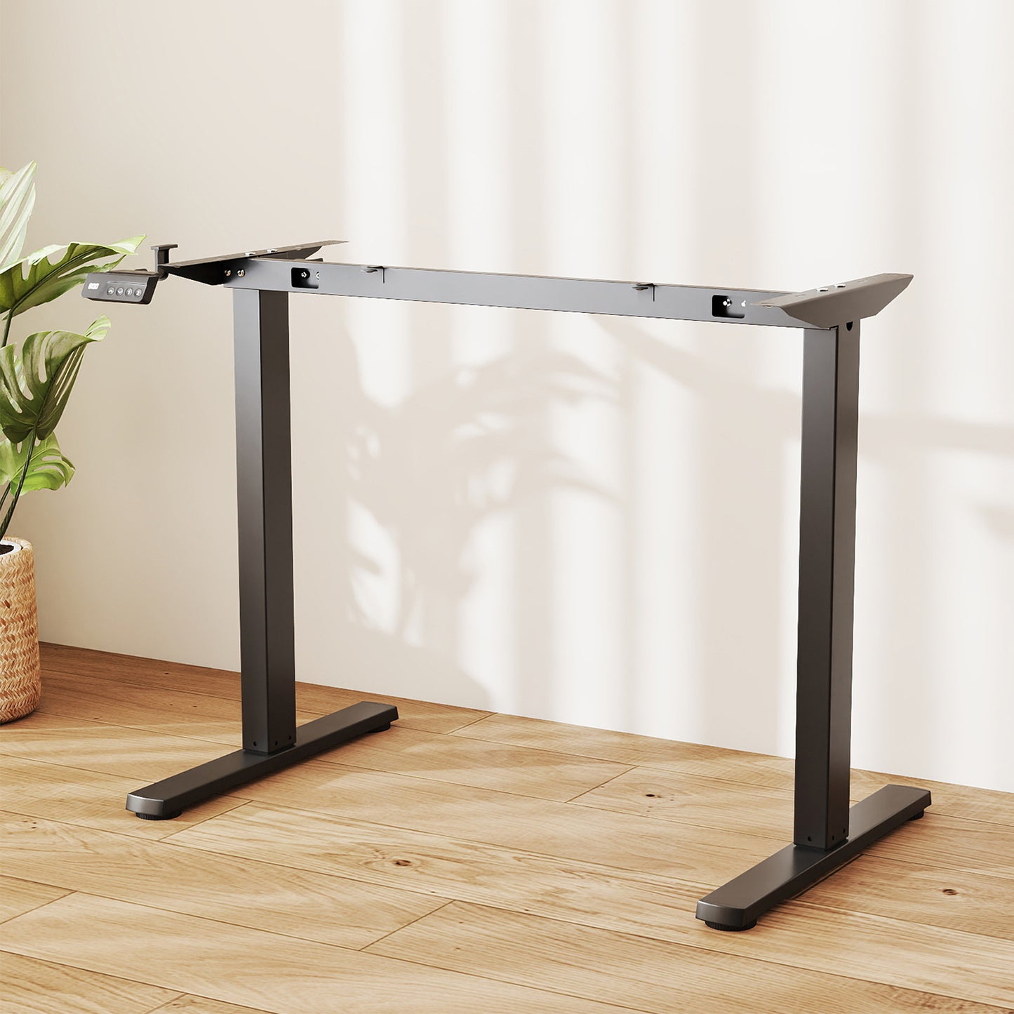 Electric Standing Desk Frame Height Adjustable Computer Desk Base with LED Display-Black