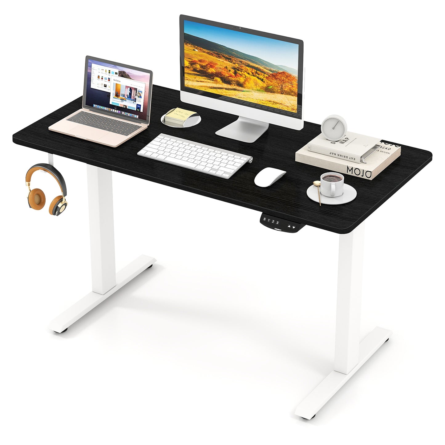 Electric Standing Desk Height Adjustable with 3 Memory Heights Black-S