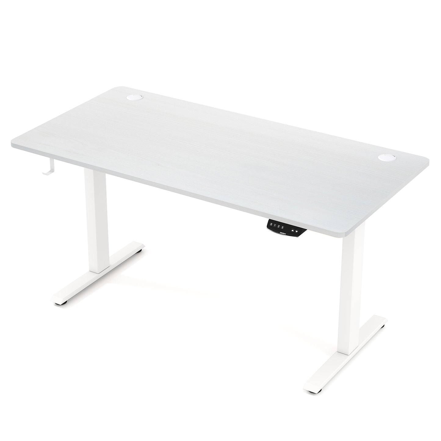 Electric Standing Desk Height Adjustable with 3 Memory Heights White-L
