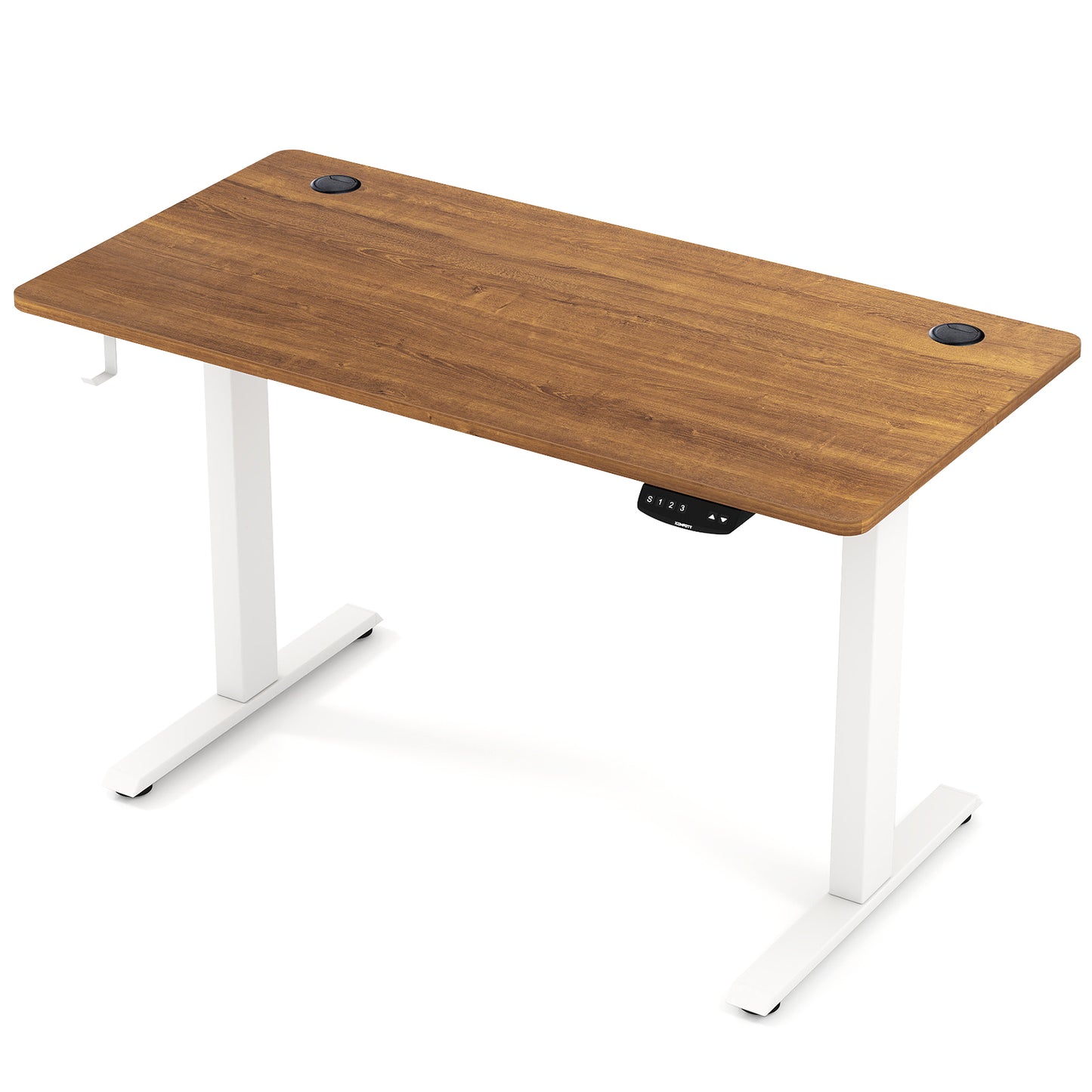 Electric Standing Desk Height Adjustable with 3 Memory Heights Walnut-S
