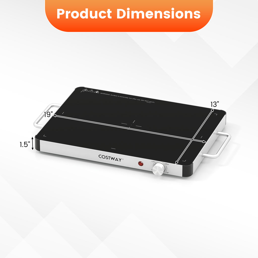 Electric Warming Tray Food Warmer with Adjustable Temperature Control