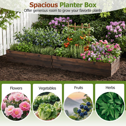 Elevated Wooden Garden Planter Box Bed Kit
