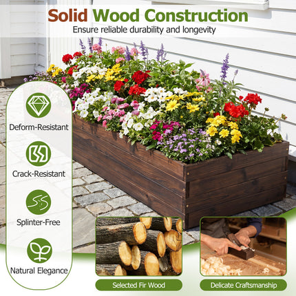 Elevated Wooden Garden Planter Box Bed Kit