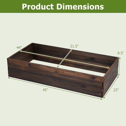 Elevated Wooden Garden Planter Box Bed Kit