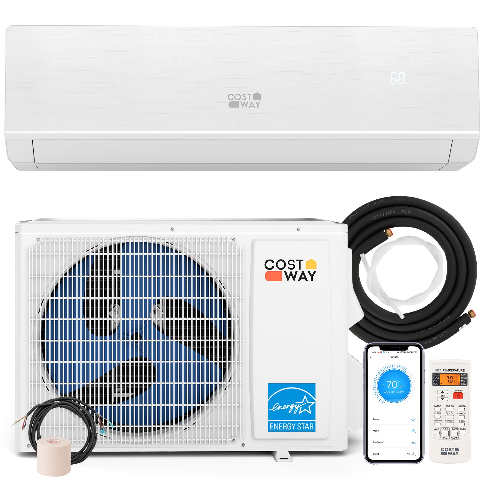 SEERXtreme Series ENERGY STAR Certified 18000 BTU 25 SEER2 208-230V Mini Split Heat Pump Heating at -25„ƒ