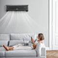 GreyVolt Series Energy Star Certified 12000 BTU 21 SEER2 208-230V Mini Split Air Conditioner and Heater Gray