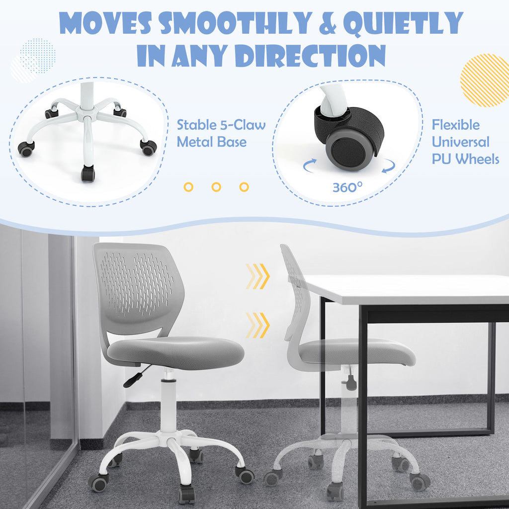 Ergonomic Children Study Chair with Adjustable Height-Gray