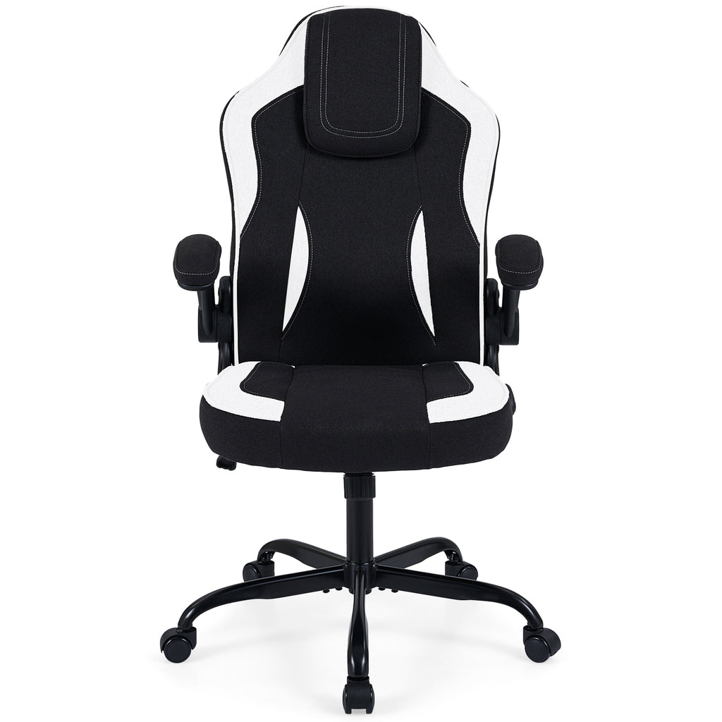 Ergonomic Computer Office Chair with 90° Flip-up Armrests-Black
