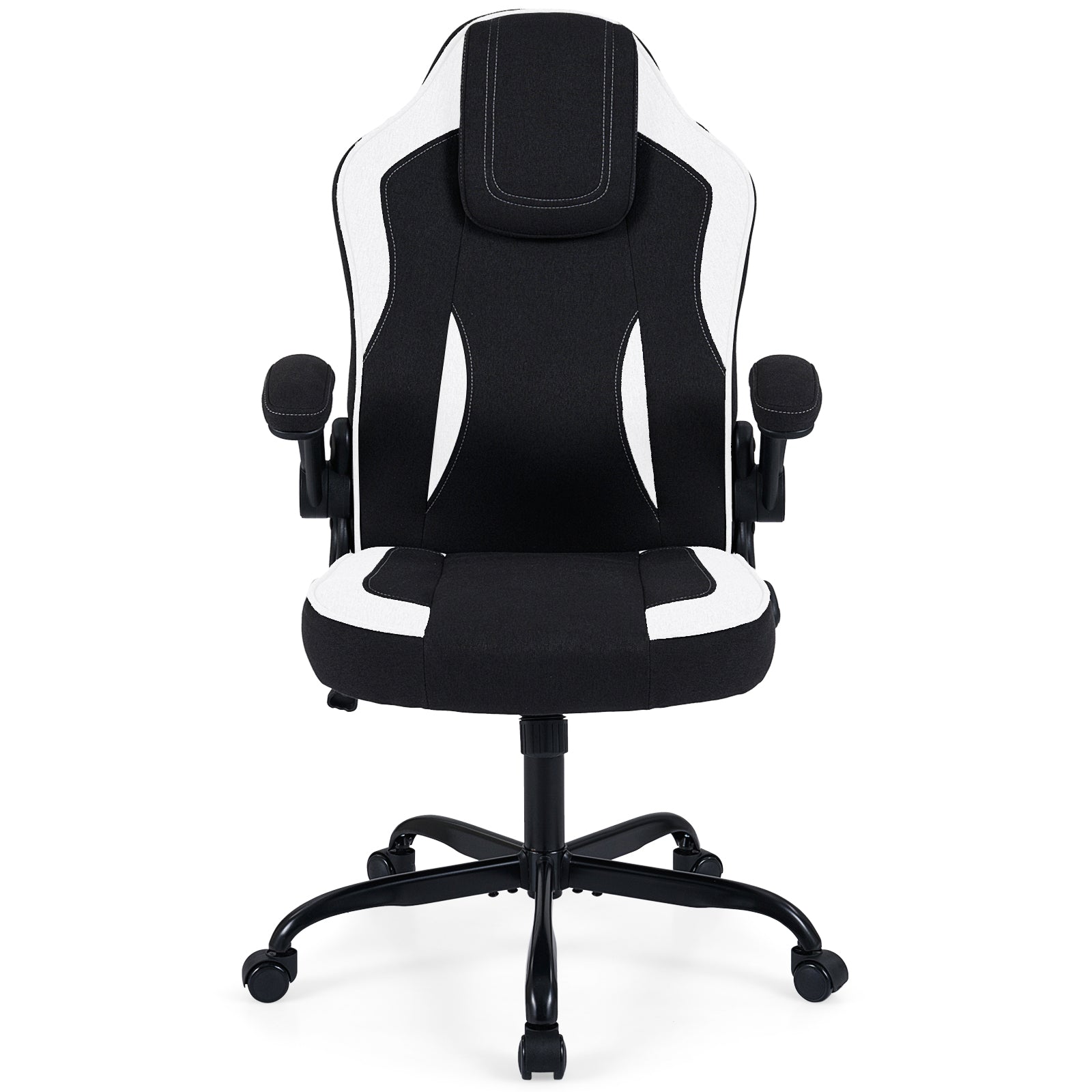 Ergonomic Computer Office Chair with 90° Flip-up Armrests-Black