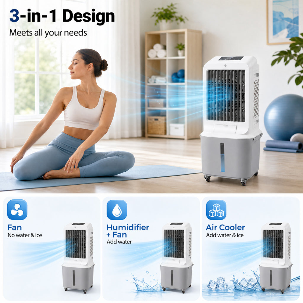 Evaporative Air Cooler with 7 Gallon Large Water Tank
