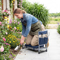 Genouillère et siège de jardin pliable pour jardiniers seniors – Bleu marine