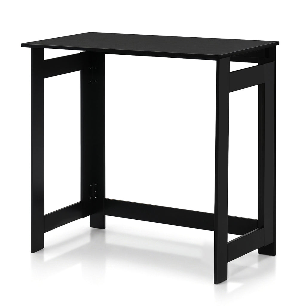 Folding Console Table with Foldable Legs-Black