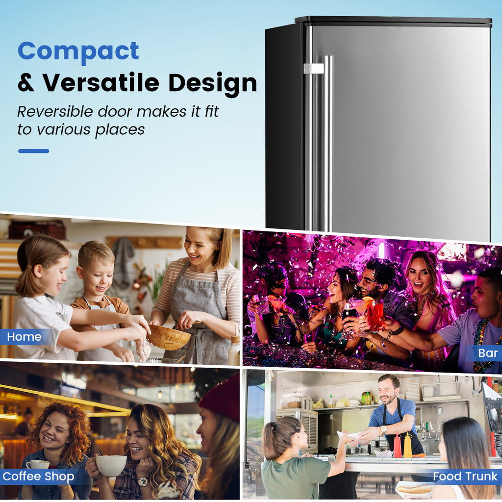 Free-Standing Built-In Undercounter Ice Maker-Silver