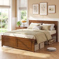Full Size Wooden Bed Frame with Headboard