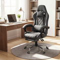 Gaming Chair Height Adjustable Computer Chair with Headrest and Lumbar Support-Gray