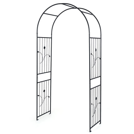 Garden Arch 87 Inches Tall Heavy Duty Metal Arbor Trellis Archway for Climbing Plants