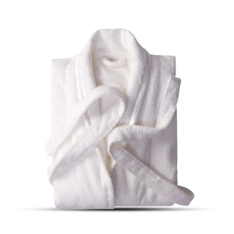 Folded white towel on a white background