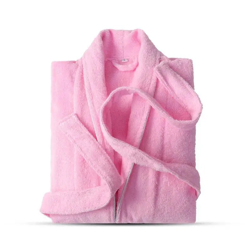 Pink robe on a white background