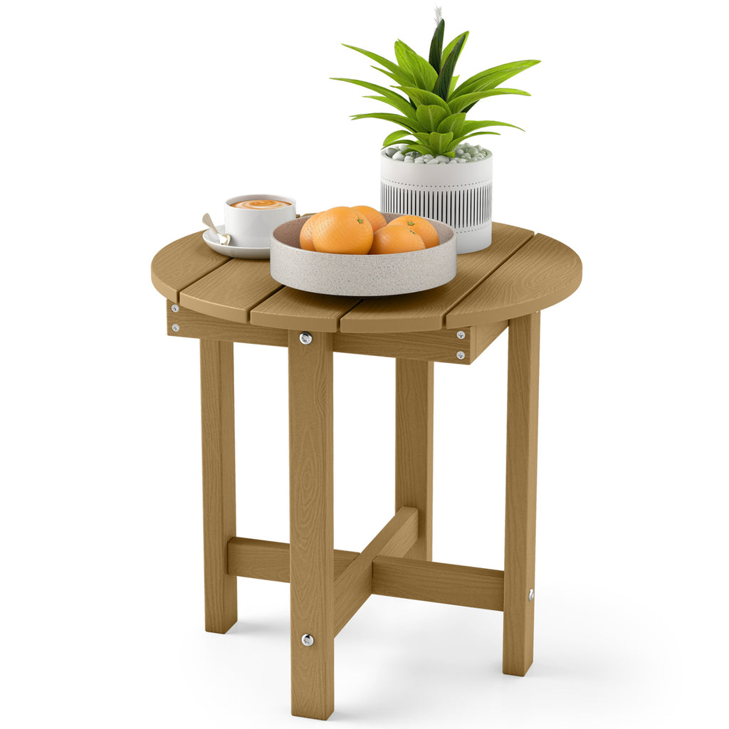 HIPS Adirondack Side Table with Weather-Resistant and Waterproof Top-Coffee