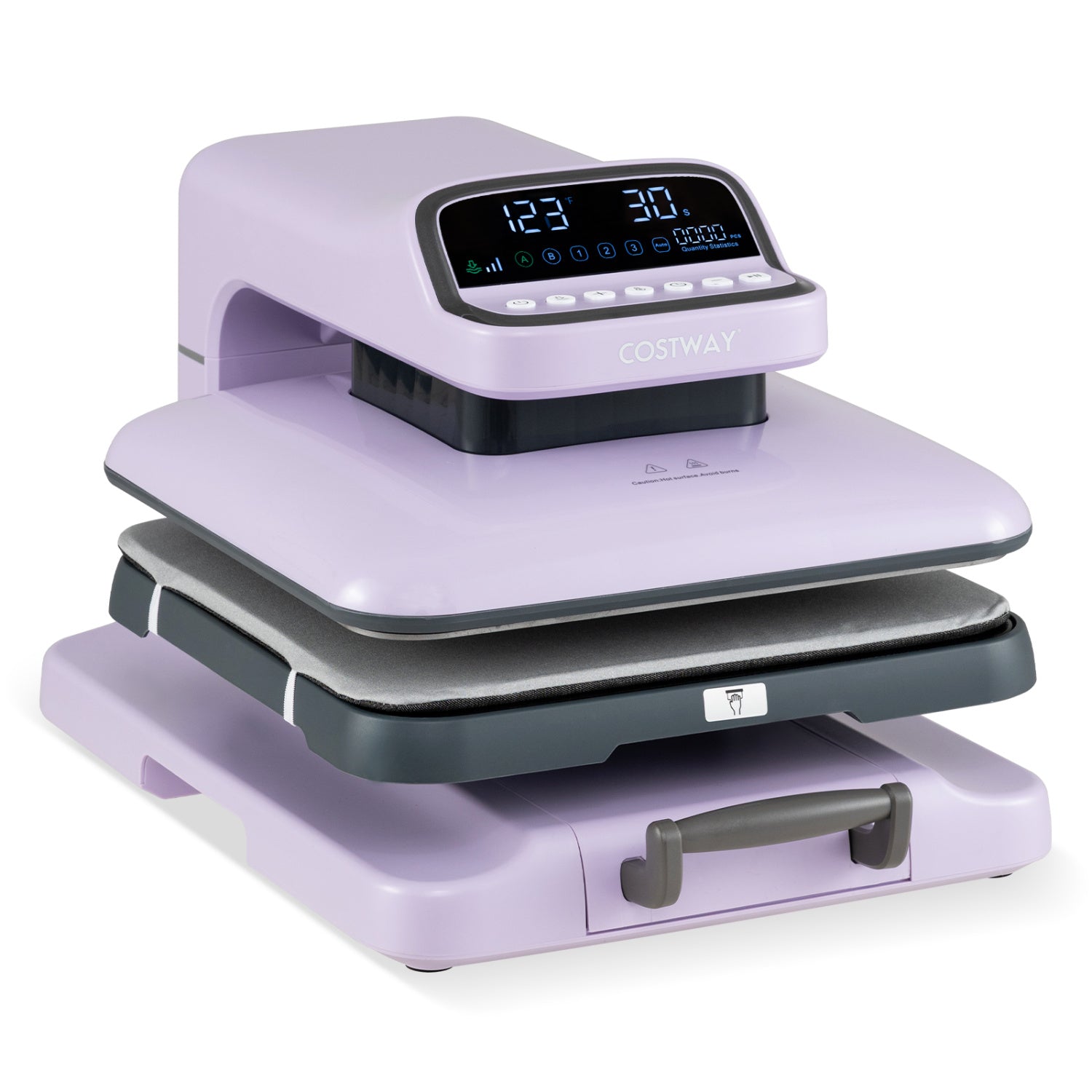 Heat Press Machine with Auto Release for T Shirts-Purple